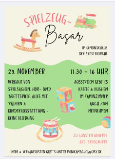 Plakat Spielzeugbasar